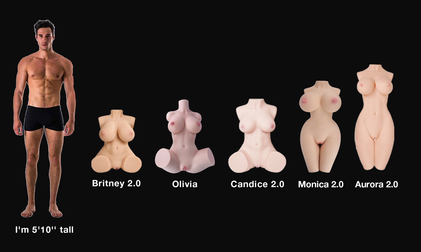 Tantaly Olivia: 32LB Streamer Girl Silicone Sex Doll Torso