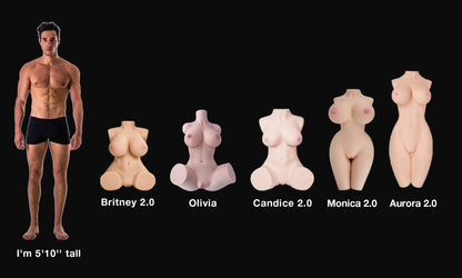 Tantaly Olivia: 32LB Streamer Girl Silicone Sex Doll Torso