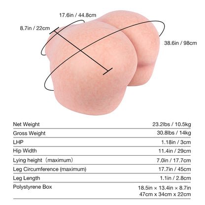 Tantaly Grace: 23LB Silicone Sex Doll with Heart Shaped Ass